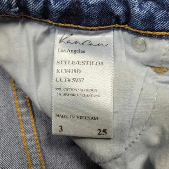 KanCan High Rise Distressed Raw Hem Skinny Jeans KC8419D cut 5937 - Picture 9 of 11